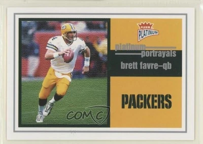 2003 Fleer Platinum Portrayals Platinum /100 Brett Favre HOF - Image 1 of 2