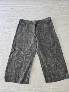 J Jill Love Leinen $ 89 Neu mit Etikett Taschen Capri kurz geschnitten Hose Größe LP Seitenreißverschluss 21" Insea - Bild 1 von 11