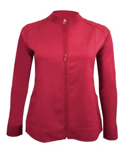Natural Uniforms Women's Ultra Soft Stretch Zip Up Scrub Jacket (Red, Large) - Picture 1 of 5