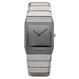 Jacob Jensen Sapphire Series 552 Stainless Steel Rectangle Quartz Men's Watch - Picture 1 of 3