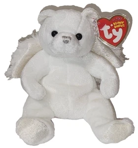 Ty Beanie Baby - HEAVENLY the Angel Bear 7" NEW MWMTs Plush Stuffed Animal Toy - Picture 1 of 9