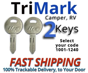 Trimark Keys Camper RV Motorhome Replacement Key Cut to your Code 1001-1240 - Picture 1 of 2