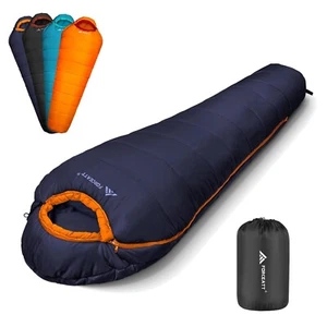 Schlafsack Winter 4-Jahreszeiten atmungsaktiv ultraleicht für Erwachsene - Bild 1 von 10