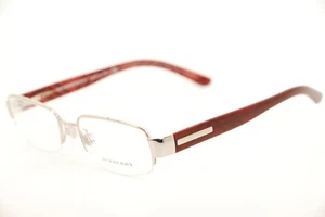 Nuevo Auténtico Burberry 1080 1005 Plata Rojo 50mm Marcos Gafas Italia - Imagen 1 de 7