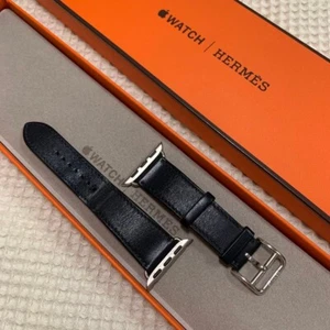Hermes oryginalny pasek do zegarka Apple Watch, skórzany pasek Single Tour 42mm - Zdjęcie 1 z 4