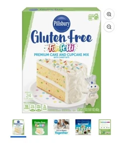 Pillsbury Gluten Free Funfetti Cake Mix with Candy Bits, 17 oz Box - Picture 1 of 10