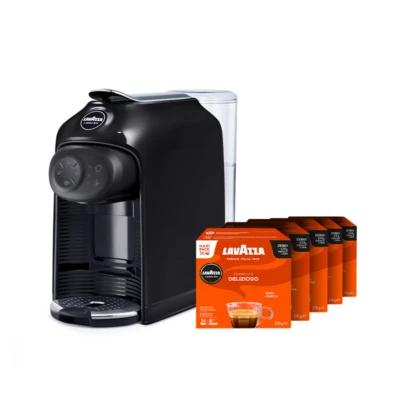 Lavazza A Modo Mio Idola Nero Macchina Caffè + 180 Caps Delizioso Incluse - Immagine 1 di 4