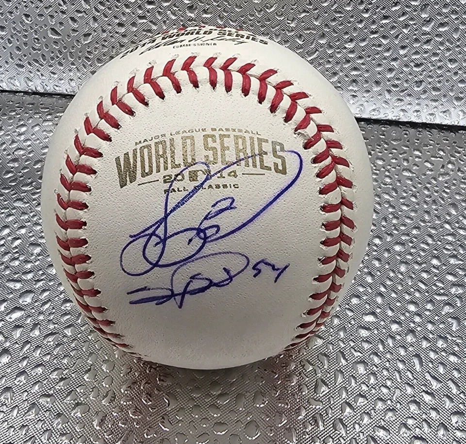 Béisbol Doble Firmado SERGIO ROMO Juan Pérez Gigantes Oficial 2012 SERIE MUNDIAL  Foto 1 de 2