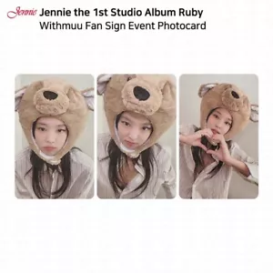 Jennie The 1st Studio Album RUBY Withmuu Fan Sign Event Photocard KPOP Blackpink - Picture 1 of 11