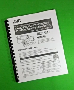 Owners Manual for JVC GY-HC900 Series Video Camera 53 Pages W/Clear Covers! - Picture 1 of 1