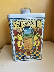 Vintage Pepperidge Farm Tin Cracker Container with Blue Magic Lid READ - Picture 1 of 12