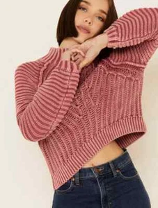 FREE PEOPLE Sweetheart Chunky Knit Sweater XS/S - Picture 1 of 5