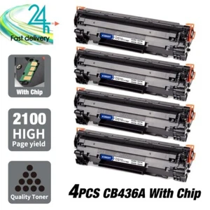 4 Toner Cartridge CB436A 36A Fits For HP LaserJet P1005 P1006 P1009 P1503 P1504 - Picture 1 of 7