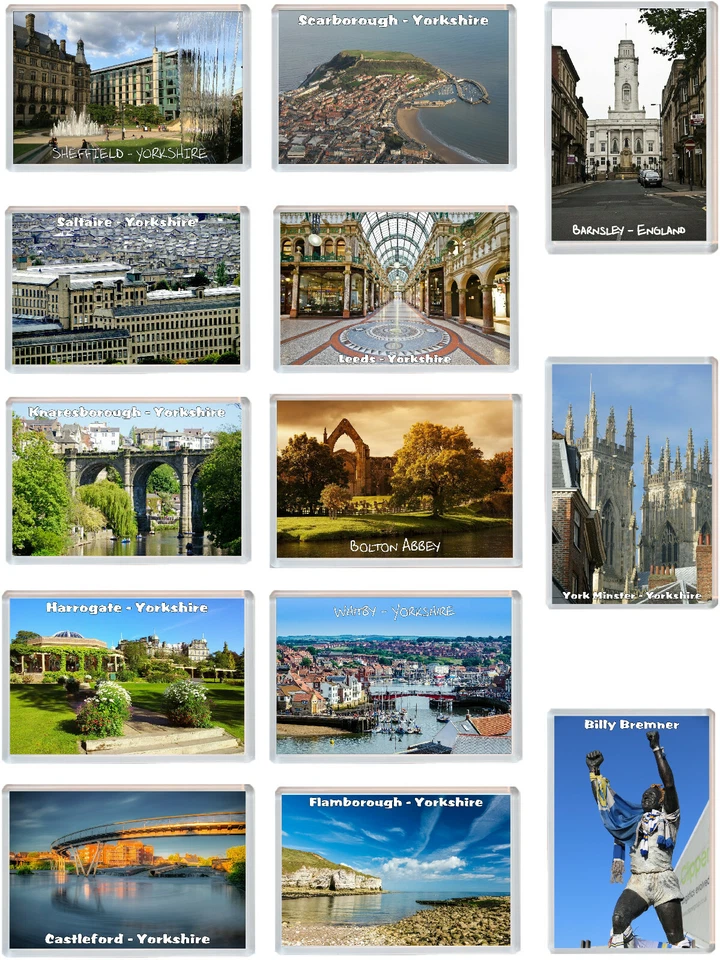 Various Yorkshire - 96 x 67mm Jumbo Fridge Magnet Holiday Gift Souvenir Present