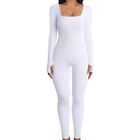 Clubwear Playsuits for Women Skinny Solid Color Jumpsuit Slim Fit Yoga Romper