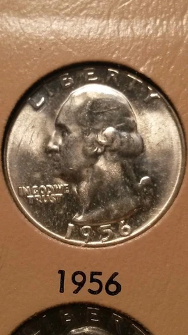 1956  Washington best BU coin uncirculated from Original roll (1 coin) Cover