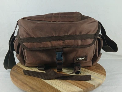 BOLSO LENTE CÁMARA STAR D VINTAGE MARRÓN CON CORREA MÚLTIPLES BOLSILLOS INTERCAMBIABLES Foto 1 de 4