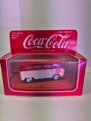 RARO 2001 COCA-COLA FUNDIDO A PRESIÓN VW COMBI BUS 1966 METAL VEHÍCULO DE JUGUETE FRANCÉS C-119 Foto 1 de 4