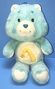 CARE BEAR WISH BEAR, KENNER ORIGINAL 12” TURQUOISE PLUSH, 1983, SUPER CUTE! - Picture 1 of 12