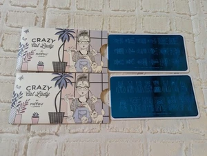  Piastre per timbratura unghie Destash rare Moyou London 2 x Crazy Cat Lady  - Foto 1 di 5