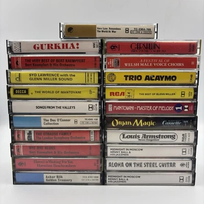 Lot Of 21 Big Band Orchestra Choir Cassette Tapes - Glenn Miller, Bert Kaempfert Foto 1 de 4