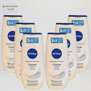 6x 250ml Nivea Creme Soft Cremedusche Vitamine PH Hautneutral dusche Mandelöl - Bild 1 von 2