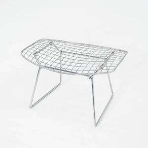 1970s Harry Bertoia for Knoll Bird Ottoman in Steel w/ Polished Chrome Finish - Picture 1 of 12
