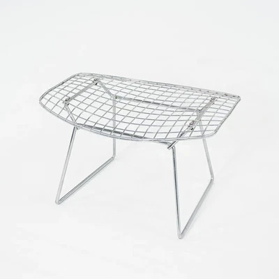 1970s Harry Bertoia for Knoll Bird Ottoman in Steel w/ Polished Chrome Finish - Image 1 of 4