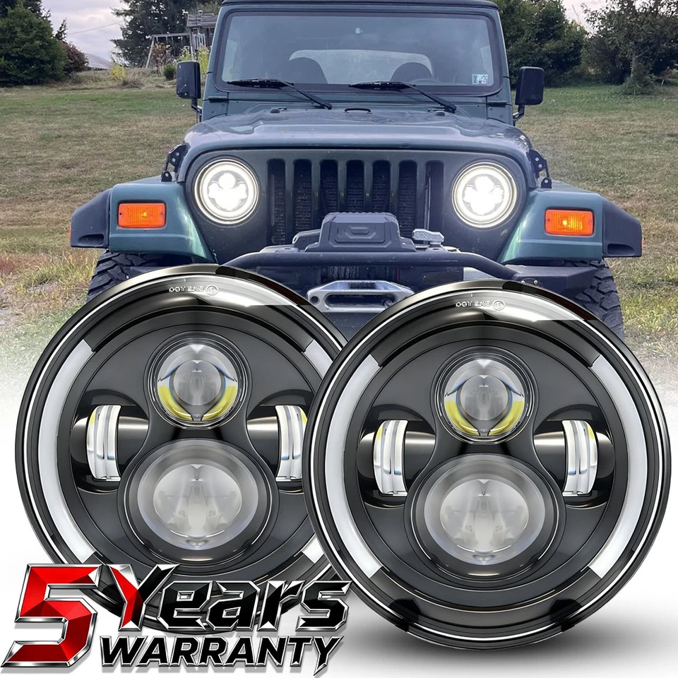 Combo de intermitente DRL faros LED de 7 pulgadas para Lada 4x4 Urban Niva 2 piezas Foto 1 de 4