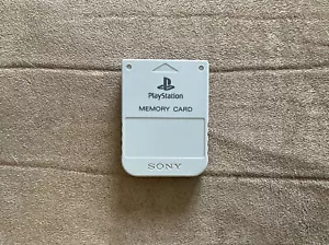 Official Sony Playstation 1 PS1 Memory Card! Works Great! Fast Ship! Authentic! - Picture 1 of 2