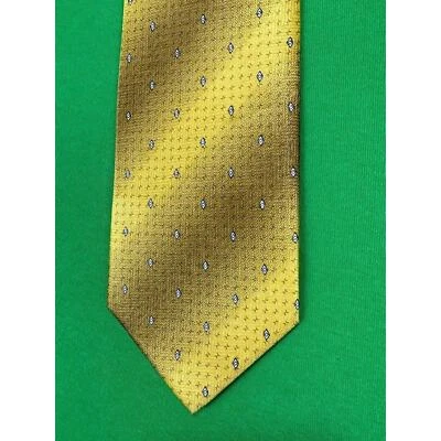 Corbata Romario Manzini a rayas de diamantes amarillos Foto 1 de 4