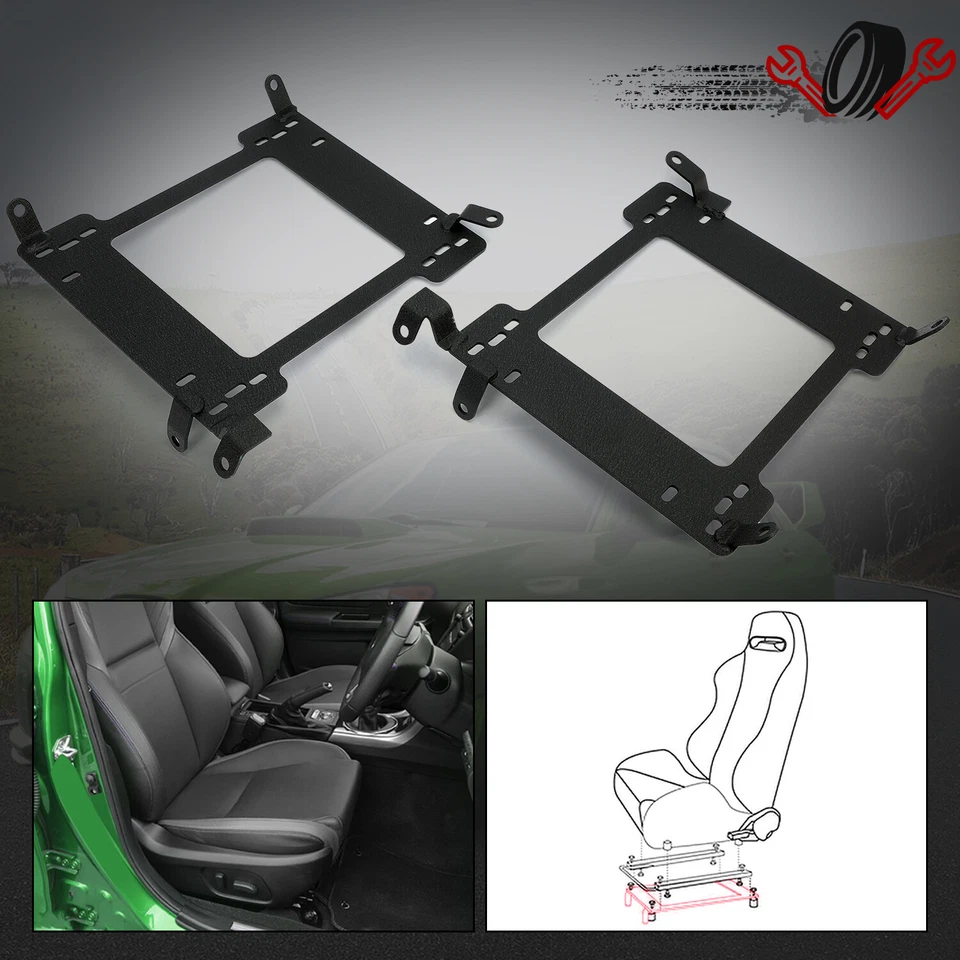 For 1993-2007 Subaru Impreza WRX STI Racing Seats Base Bracket Rail Track Pair - Image 1 of 4