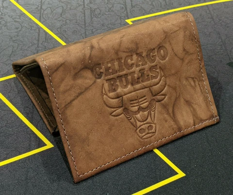 New Vintage NBA Chicago Bulls Tri-Fold Leather Wallet Cover