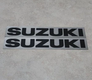Suzuki 8x1.5" black on silver pre cut high quality weather proof sticker 2pcs - Picture 1 of 1