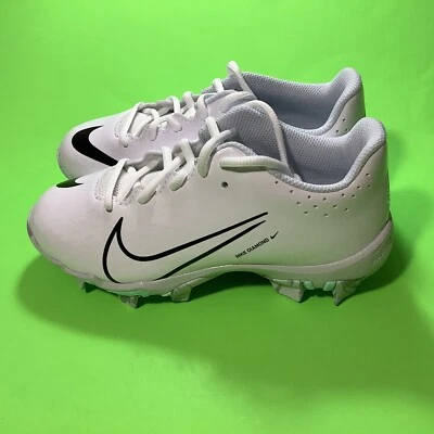 Botines de Softbol NIKE DIAMOND Jóvenes Unisex Talla 2Y Blanco con Negro, Verde NUEVO Foto 1 de 4
