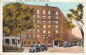 Postcard ME: Lafayette Hotel, Portland, Maine, Antique WB 1920's - Picture 1 of 2