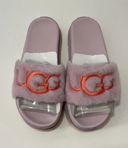 NIB UGG PURPLE Laton Genuine Shearling Sandal Sz 8! - Picture 1 of 4
