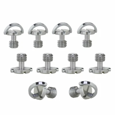 HAOGE 10 x treppiede 3/8'' vite adattatore filettatura treppiede sgancio rapido fotocamera DSLR SLR