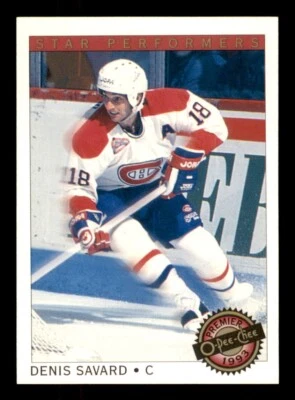 1992-93 OPC Premier Hockey Star Performers #6 Denis Savard Canadiens - Image 1 of 2