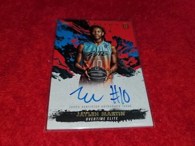 2021-22 TOPPS INCEPTION OVERTIME JAYLEN MARTIN RC RED AUTO CARD 24/75 - Image 1 of 2