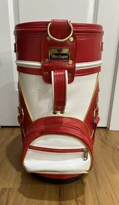 MacGregor Golfbag Den Caddy Mini Staff rot weiß gold Papierkorb Vintage - Bild 1 von 10