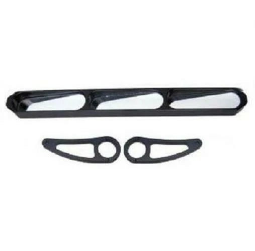 Espejo retrovisor central Blingstar Billet 9" 1 3/4 negro Yamaha Rhino 450 660 700 todo Foto 1 de 1