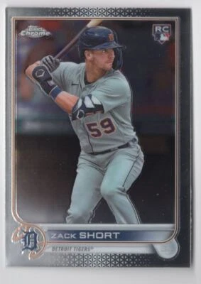 2022 Topps Chrome ROOKIE Zack Short Rookie Detroit Tigers #86 R117 - Image 1 of 2