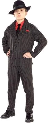 Gángster Rugiente Años 20 Mafia Jefe Mafioso Vestido Elegante Halloween Niño Disfraz Foto 1 de 2