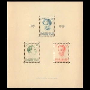 Seltenes postfrisch 1939 LUXUSBURG SC 217 SG41 Block OG CV 100 $ - Bild 1 von 1