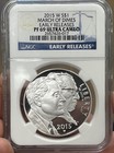 2015-W MARCH OF DIMES PROOF SILVER DOLLAR NGC PF69 ULTRA CAMEO Wczesne wydania