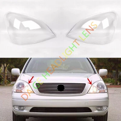 For Lexus LS430 2001-2003 Both Side Headlight Clear Lens Cover + Sealant - Изображение 1 из 4