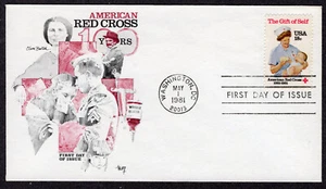 1981 American Red Cross 100th & Nursing (1910) - Marg Cachet FDC NZ849 - Picture 1 of 1