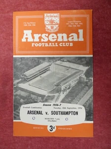 ARSENAL v SOUTHAMPTON | 1956/1957 | RESERVES | 18 SEP 1956 | UK FREEPOST - Picture 1 of 3