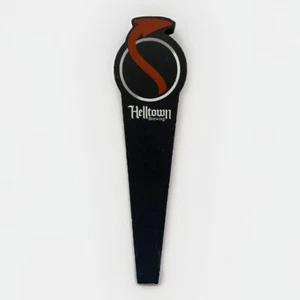 Helltown Brewing- Pennsylvania Draft Beer Bar Tap Handle (Black/Red Devils Tail) - Picture 1 of 10
